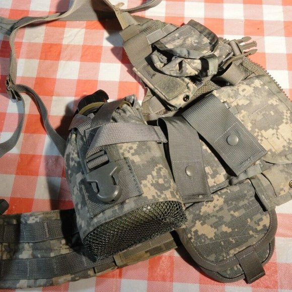 MOLLE II ACU FLC TACTICAL FIGHTING LOAD CARRIER VEST CHEST RIG & POUCHES SV 3065 - Picture 2 of 11